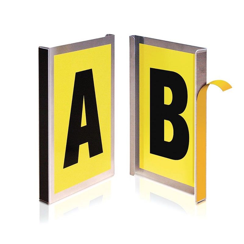 Alumiininen kirjoituslevy, yksinkertainen, 1:lle kirjaimelle