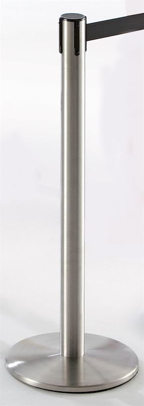 Rajaustolppa nauhalla, ruostumaton