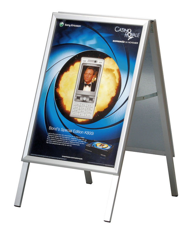 Mainosteline, alumiini